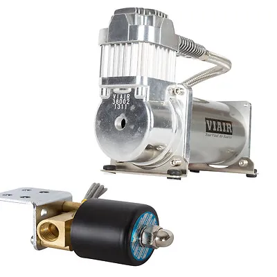 HornBlasters Air Ride Motorcycle Suspension Compressor Kit - VIAIR 380C Pewter • $259.99