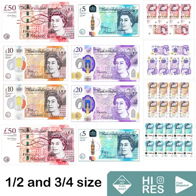 Money Cake Topper Decoration £5 £10 £20 £50 Bank Notes Edible Icing Print • £6.67