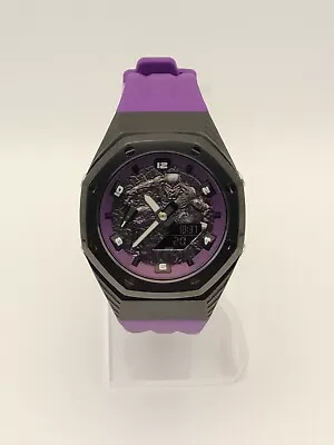 Custom Casio Casioak Black Panther G-Shock GA2100 Mod Watch Limted Purple Black  • $549