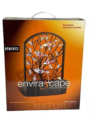 New Homedics EnviraScape Relaxation Fountain Island Gardens Illuminated WFL-ISL • $59.99