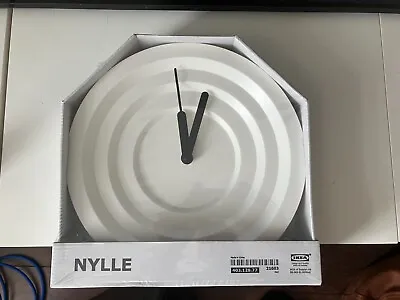 Ikea Clock White NYLLE Minimalist Clock New And Sealed • £28