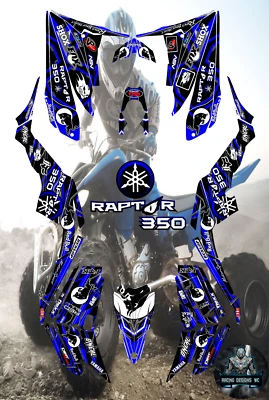 $160 • Buy Yamaha Raptor 350 2004-2014 Full Graphics Kit Sticker Decals