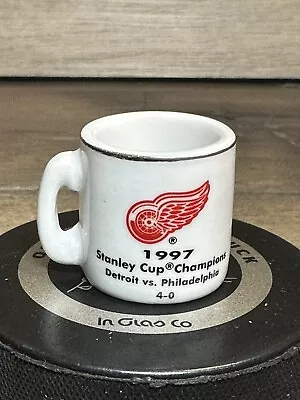 NHL Stanley Cup Crazy. 1.25  Mini Mug -Detroit Vs. Philly- Redwings 1997 Champs • $8.79