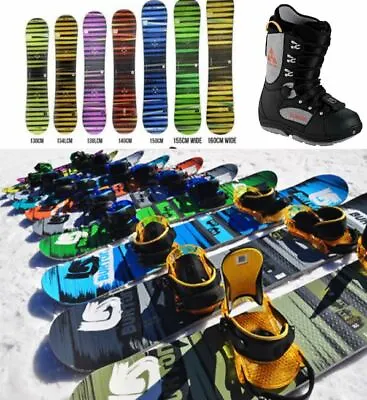 Burton 140-164CM Snowboard Package Bindings Boots ALL Sizes Custom Carbon Cruzer • $399