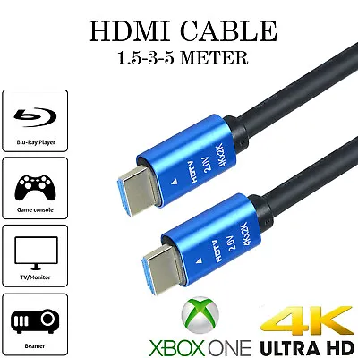 £4.10 • Buy Premium 4k Hdmi Cable 2.0 High Speed Gold Plated Lead 2160p 3d Hdtv Ultra Uhd