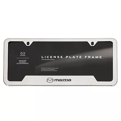 NEW OEM Mazda License Plate Frame Polished With Mazda Logo C9N3V4027A Genuine • $40.65