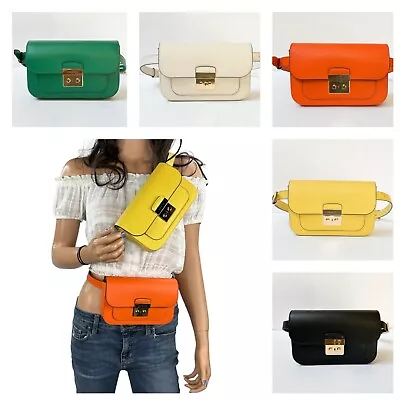 Michael Kors Sloan Editor Small Flap Belt Bag Fanny Pack Clutch Leather • $89.80