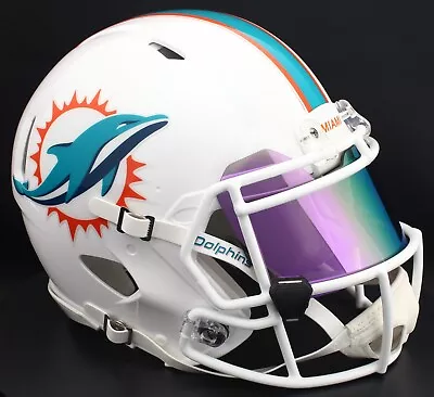 MIAMI DOLPHINS NFL Football Helmet With REVO AMETHYST Visor / Eye Shield • $359.99