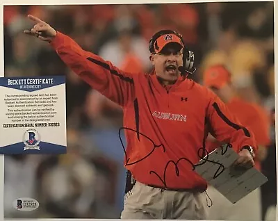 GUS MALZAHN SIGNED AUBURN TIGERS 8x10 PHOTO BECKETT BAS COA D32923 • $69.99