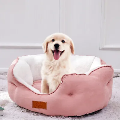 £27.99 • Buy Dog Bed Cat Beds Soft Washable Fleece Puppy Cushion Warm Pet Basket Dog Bed