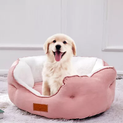 £27.99 • Buy Dog Bed Cat Beds Soft Washable Fleece Puppy Cushion Warm Pet Basket Dog Bed