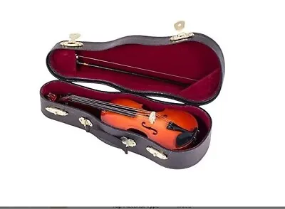 Violin Music Instrument Miniature Replica With Case • $25.99