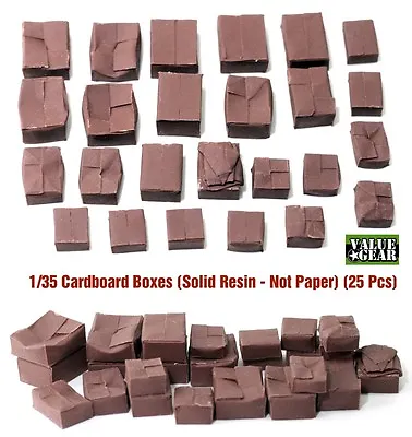 1/35 Cardboard Boxes (solid Resin Castings) Value Gear 25 Pcs Resin Stowage • $11.50