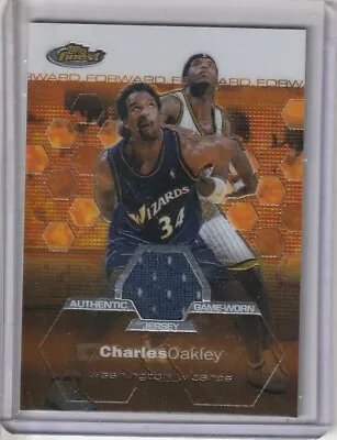 Charles Oakley 2002-03 Topps Finest Game Worn Jersey 863-999 Wizards • $2.99