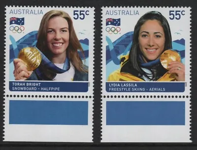 2010 Vancouver Winter Olympic Games Australian Gold Medal Stamps W/selvedge MUH • $1.62