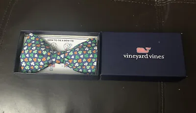 NWT Vineyard Vines St. Patrick’s Irish Clovers Bow Tie Adjstbl One Size Silk BB1 • $25.02