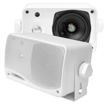 £26 • Buy 200w Marine Waterproof Box Speakers System Boat Patio Outdoor Pyle PLMR24