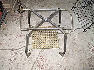 Vtg MCM  Punched Metal TV Stand Rolling Cart Mid Century Modern Stand • $44.95