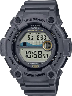 Casio WS-1300H-8AV Tide Graph/Moon Phase Resin Watch 3 Alarms10 Year Battery • $25.50