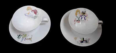 7 Rosenthal Montparnasse Pattern Lis Muller Cups & Saucers Watercolors RARE • $100