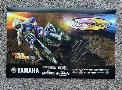 Vince Friese Signed Poster Yamaha  Supercross Motorcross  • $1.99