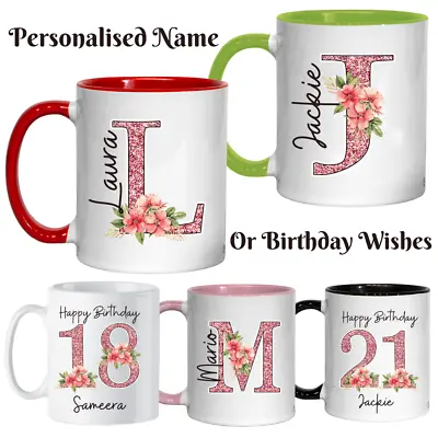 Personalised Name Mug Custom Coffee Cup Gift Friend Him Her Birthday Christmas • £7.95