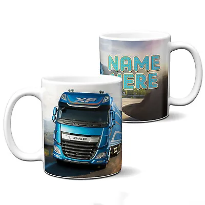 Personalised DAF Lorry Mug Truck Driver HGV Trucker Dad Gift KSU36 • £12.95