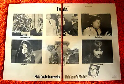 Elvis Costello This Year's Model Vintage ORIG 1978 Press/Mag ADVERT Poster-Size • $6.21