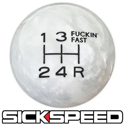 White Pearl Fing Fast Shift Knob 5 Speed Short Throw Shifter Lever 12x1.25 S03 • $26.88