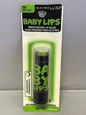 Maybelline New York Baby Lips ELECTRO Moisturizing Lip Balm ~ #90 Minty Sheer • $9.88