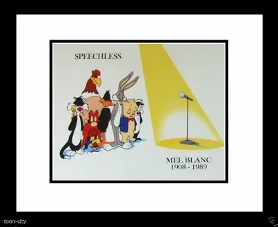 🔵🔴 Speechless Mel Blanc Tribute Warner Bros 8 X 10 Inch Bugs Bunny NEW Frame • $181.33