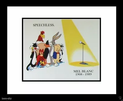 🔴 Speechless Mel Blanc Tribute Warner Bros 8 X 10 Inch NEW Frame Bugs Bunny • $135