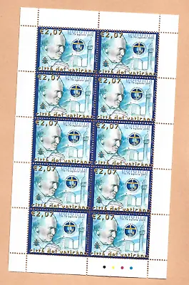 Vatican Italy Stamp Sheet 2002  Rome 20 Euro  Stamp Sheet • $11