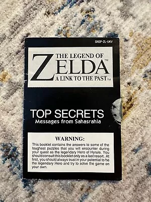 The Legend Of Zelda Snsp-zl-UKV Top Secrets Super Nintendo SNES Mini Book • £21.99