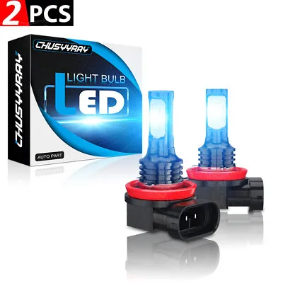 2x Ice Blue Motorcycle H9 H11 LED Bulbs For 2010-2019 Can-Am Spyder RT Foglights • $12.99