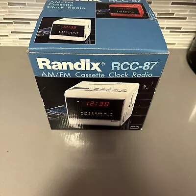 Vintage Radio Randix AM/FM CASSETTE CLCK RADIO RCC-87 • $28
