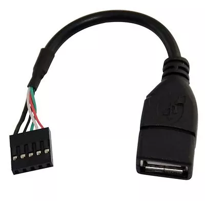 5Pin Motherboard Female Socket To USB 2.0 Female Pc Extender Cable Adapter • £4.95