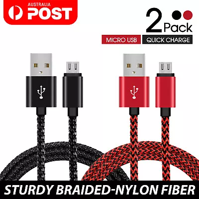 2x Micro USB Charger Cable Charging Line 1/2/3M Mobile For Samsung Galaxy • $6.68