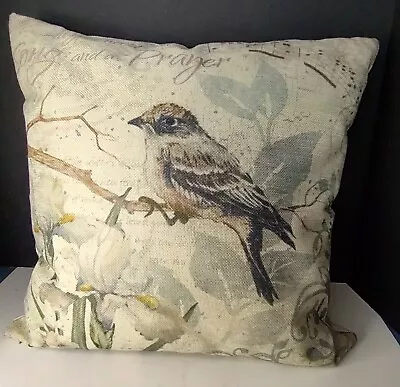 All You Need Is A Song And A Prayer 17 In Throw Pillow Cottage Core Bird • $12.99