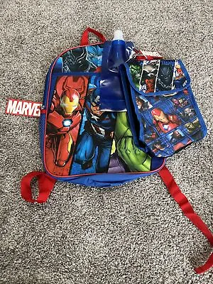 Marvel  Heroes  Backpack ~ Book Bag ~ Five (5) Piece Set • $26