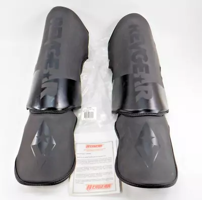 Revgear Pinnacle 2 Shin Guards Lightweight Large Black MMA Kickboxing Muay Thai • $24.95