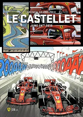Ferrari F1 French Grand Prix Le Castellet Vintage Retro Racing 22x17  Poster • $64.95