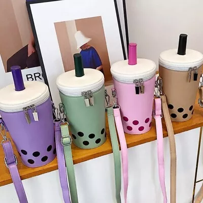 Kawaii Bubble Tea Boba Milk Bag Handbag Harajuku Japan Taiwan Drink Cup Gift • £18.70