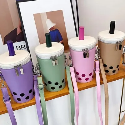 New Kawaii Bubble Tea Boba Milk Bag Handbag Harajuku Japan Taiwan Drink Cup Gift • £15.59