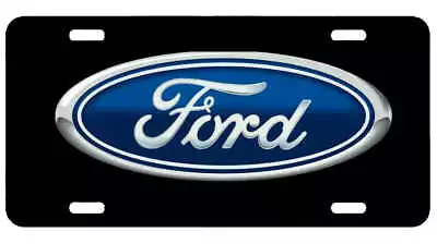 Ford License Plate New Car Tag Metal Aluminum USA Black • $13.99