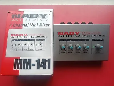 Nady MM-141 4-Channel Audio Mini Mixer◾Tested ✔️Good To Go! • $34.95