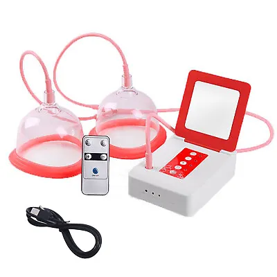 $20.90 • Buy 2 Cups Nursing Breast Enlargement Pump Instrument Vacuum Therapy Massager