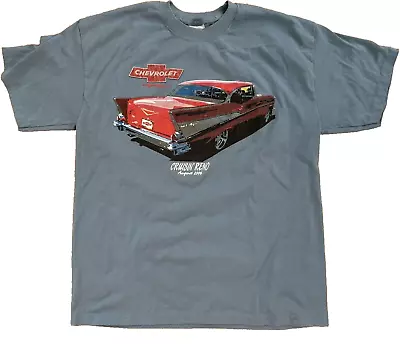 NWOT Vintage Chevy Bel Air TShirt Mens Blue Large Hot Rod 2006 Cruisin’ Reno • $9