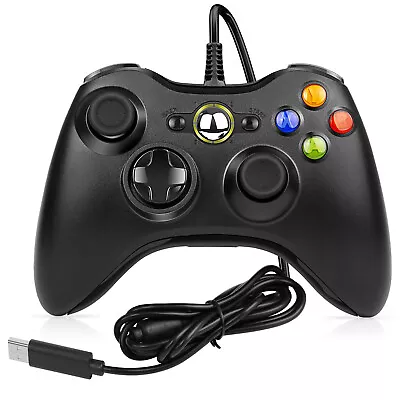 Wired Controller Gamepad For Microsoft Xbox 360 /Slim Game Console Windows PC • $21.49