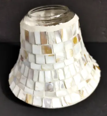 2013 Yankee Candle Large Jar Glass Shade Mother Of Pearl Mosaic Iridescent • $19.99